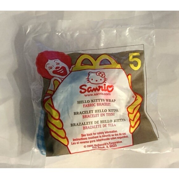 HELLO KITTY FABRIC BRACELET or WRAP Collectible Sanrio Toy #5 NEW 2000 - Picture 2 of 3